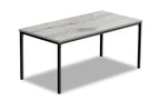 Ariella 40 Modern Coffee Table - Grey Top with Black Metal Legs