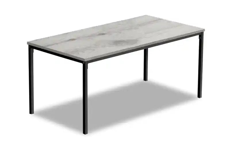 Ariella 40 Modern Coffee Table - Grey Top with Black Metal Legs