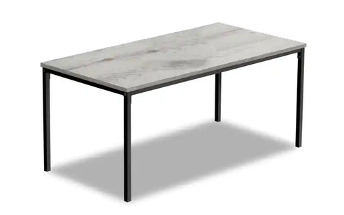 Ariella 40 Modern Coffee Table - Grey Top with Black Metal Legs