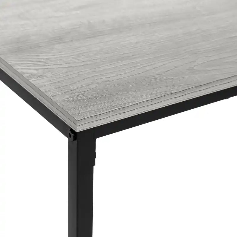 40 Modern Coffee Table - Grey Top with Black Metal Legs