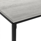 40 tables basses modernes - Plateau gris avec pieds en métal noir