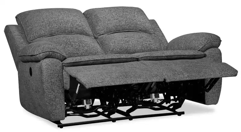 60 Chenille Fabric Power Reclining Loveseat