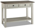 Colby 46 Rustic Sofa Table with Storage and Shelf - Two Tone Wood