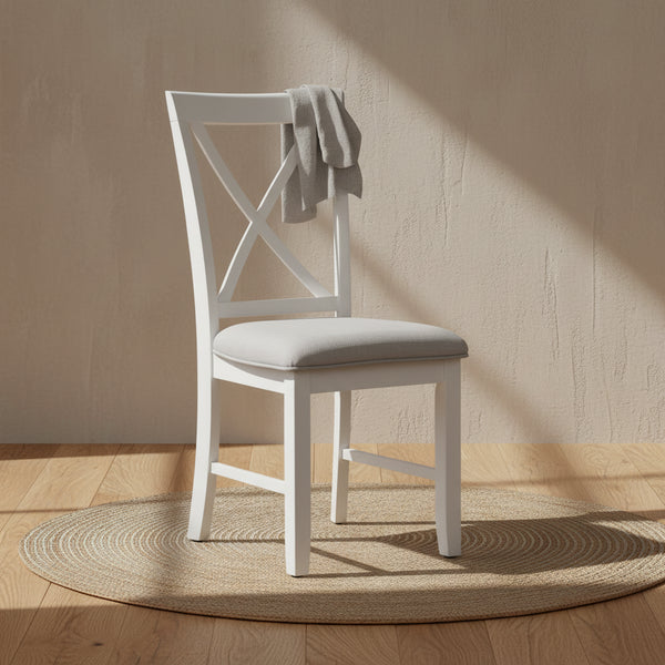 Chaise de salle à manger en tissu gris