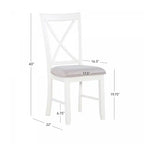 Chaise de salle à manger grise en tissu
