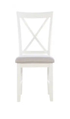Chaise de salle à manger grise en tissu