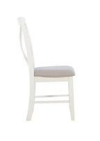 Chaise de salle à manger grise en tissu