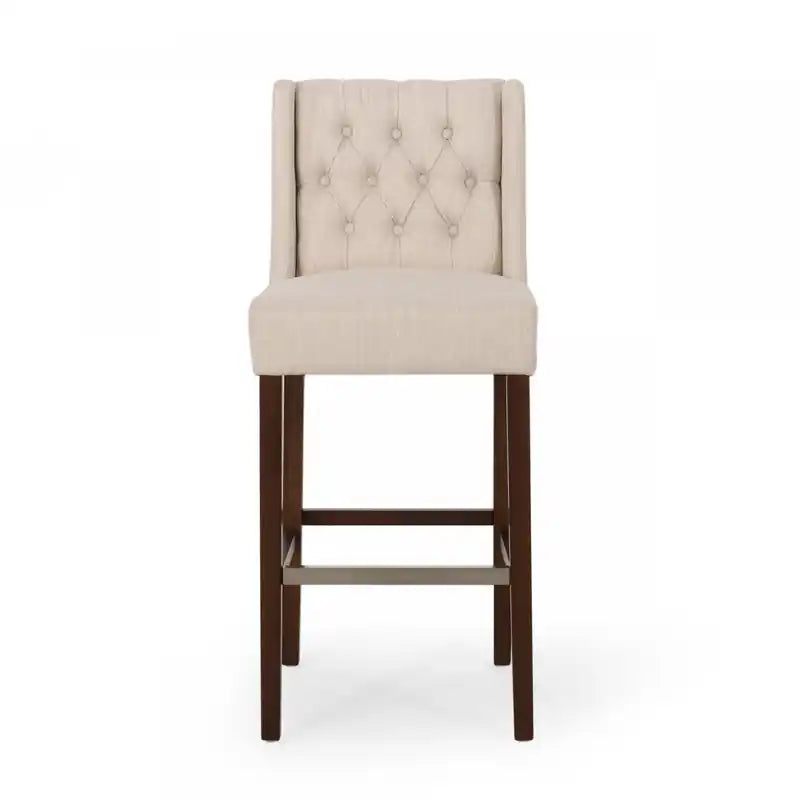 30.5 Counter Height Bar Stools Set Of 2 With Metal Legs And Fabric Upholstery