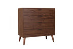 Commode à 4 tiroirs - imitation noyer