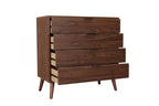 Commode à 4 tiroirs - imitation noyer