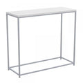 31 Modern Console Table - White With Silver Metal
