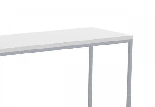 31 Modern Console Table - White With Silver Metal