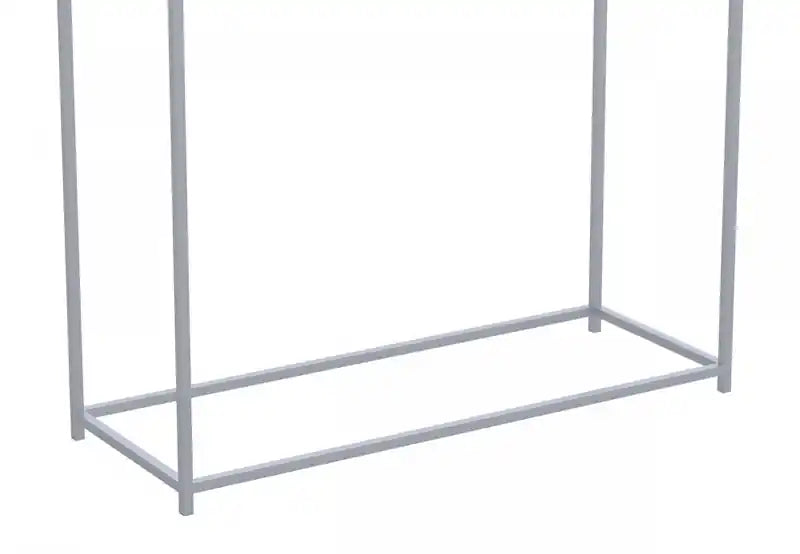 31 Modern Console Table - White With Silver Metal