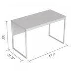 Bureau informatique 47 po - Taupe foncé avec base en métal noir