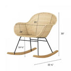 Fauteuil à bascule - Rotin