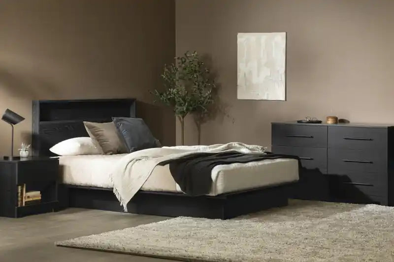 1-Drawer Nightstand - Black Oak