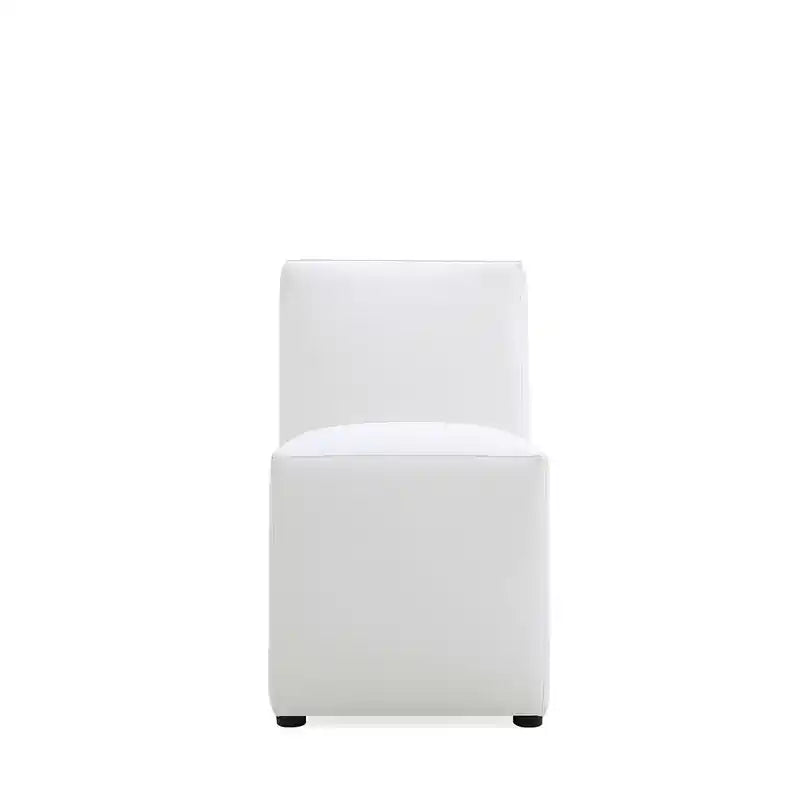 Modern Square Faux Leather Dining Chair