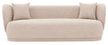 Manhattan Comfort Contemporary Siri Linen Weave 92.52 Sofa with Pillows - Wheat