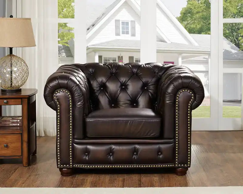 Leather Chair - Caramel