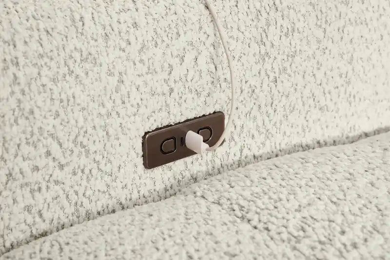 Modular 82 Chenille Fabric Loveseat with Power Sliding