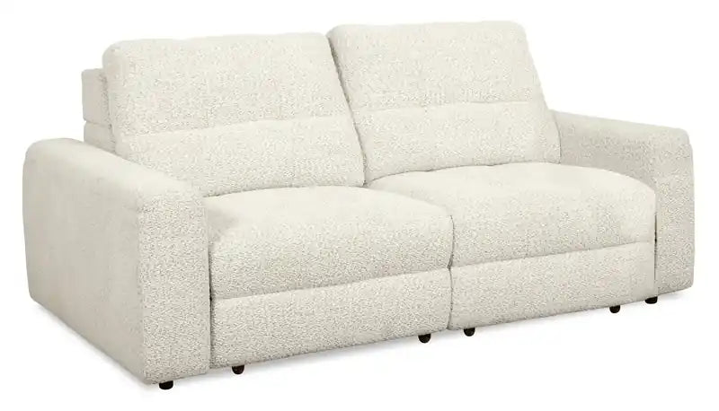 Modular 82 Chenille Fabric Loveseat with Power Sliding