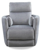 Fauteuil inclinable pivotant et coulissant en tissu de 36 po – Coton argenté