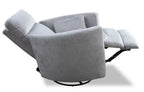 Fauteuil inclinable pivotant et coulissant en tissu de 36 po – Coton argenté