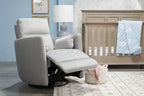Fauteuil inclinable pivotant et coulissant en tissu de 36 po – Coton argenté