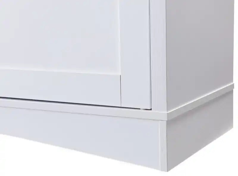 84 TV Stand with Storage and Cable Management for TVs up to 90- White