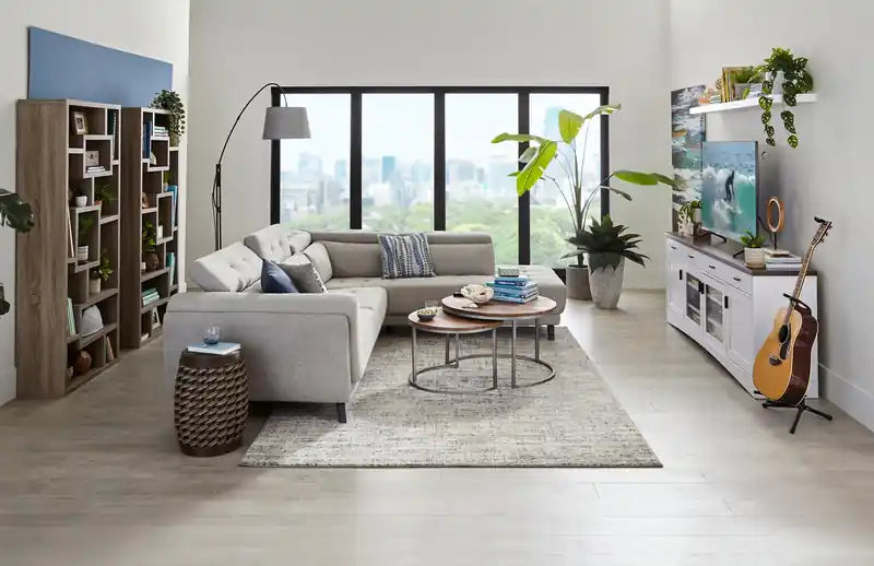 84 TV Stand with Storage and Cable Management for TVs up to 90- White