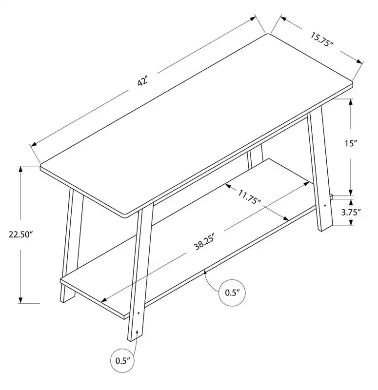 42 TV Stand with Storage and Cable Management for TVs up to 45- Grey