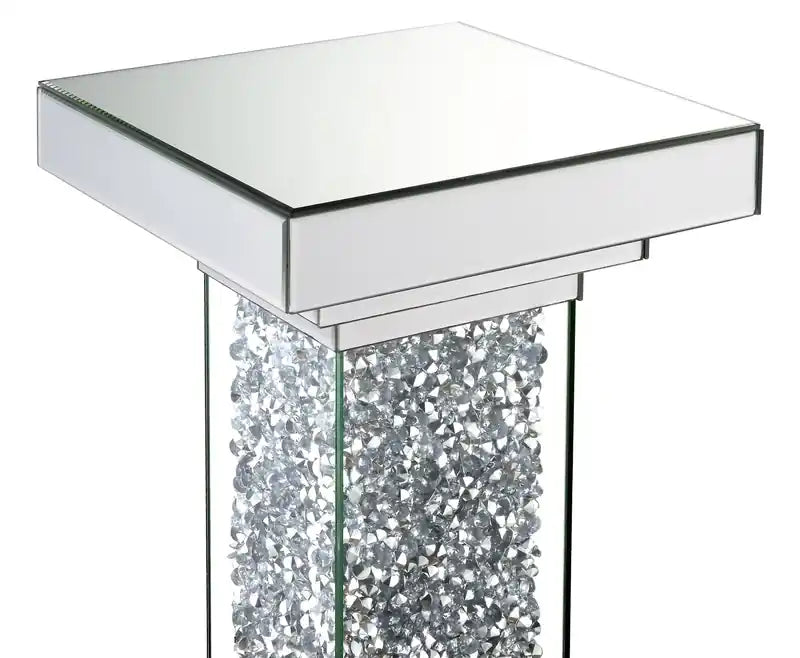 12 Mirrored Accent Table with Crystals
