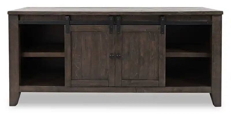 60 Rustic TV Stand with Storage and Cable Management for TVs up to 65- Brown