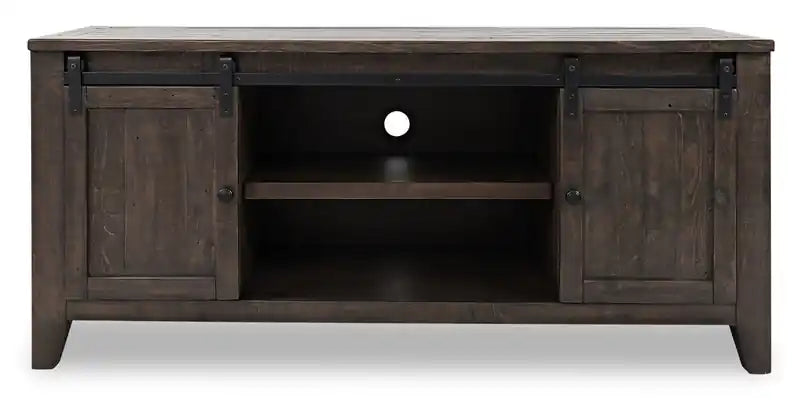60 Rustic TV Stand with Storage and Cable Management for TVs up to 65- Brown