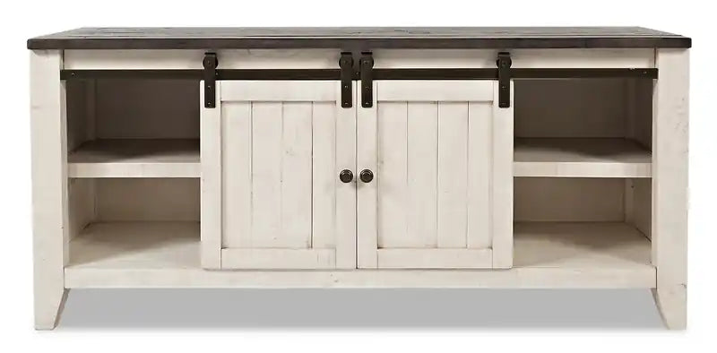 60 Rustic TV Stand with Storage and Cable Management for TVs up to 65- Brown