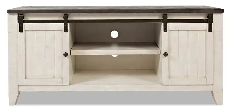60 Rustic TV Stand with Storage and Cable Management for TVs up to 65- Brown