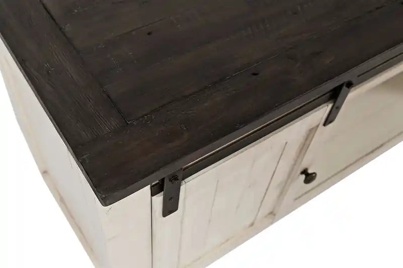 60 Rustic TV Stand with Storage and Cable Management for TVs up to 65- Brown