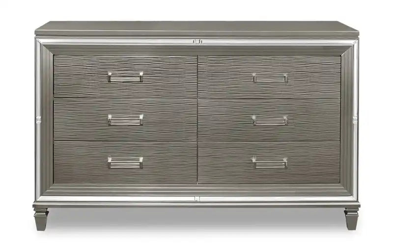 Bedroom 6-Drawer Dresser, 66W x 41H, Glam
