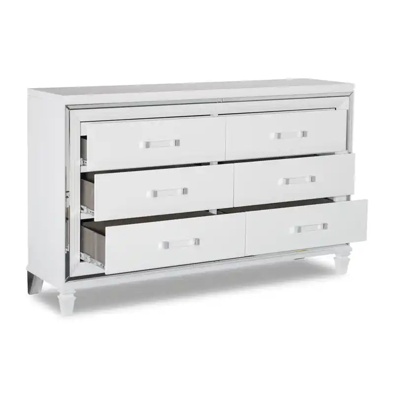 Bedroom 6-Drawer Dresser, 66W x 41H, Glam