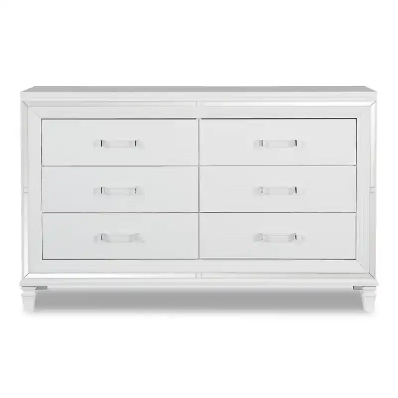 Bedroom 6-Drawer Dresser, 66W x 41H, Glam