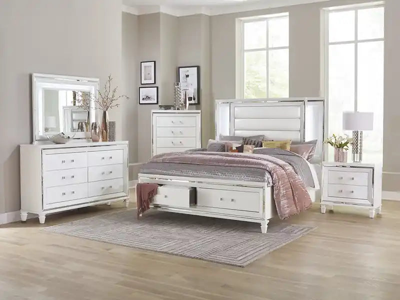 Bedroom 6-Drawer Dresser, 66W x 41H, Glam