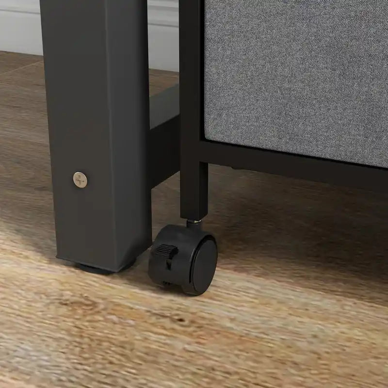 Mobile File Cabinet With Drawers, Hanging Bars For Letter