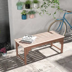 Banc de porche en bois avec assise à lattes