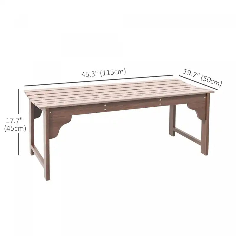 Wooden Garden Stool With Slatted Seat Front Porch Bench