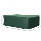 Housse imperméable de patio de jardin vert foncé