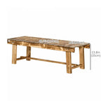 43.25 Banc de jardin extérieur en bois double assise carbonisée
