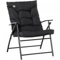 Foldable Lounge Chair, Fabric Upholstered Recliner With Armrest
