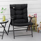 Chaise longue pliante, fauteuil inclinable rembourré avec accoudoirs