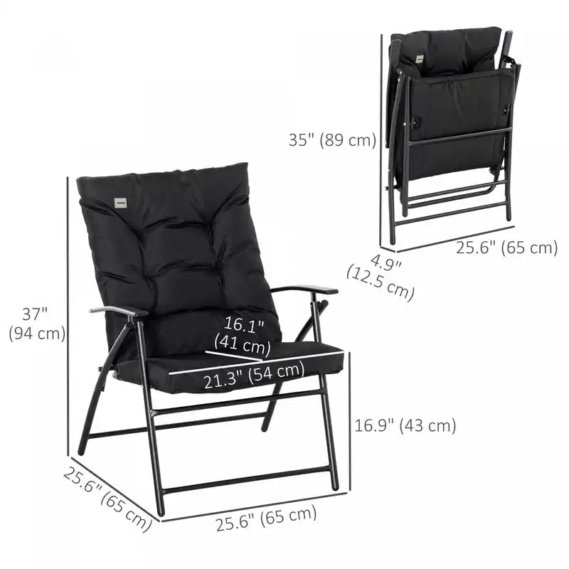 Foldable Lounge Chair, Fabric Upholstered Recliner With Armrest