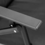 Chaise longue pliante, fauteuil inclinable rembourré avec accoudoirs